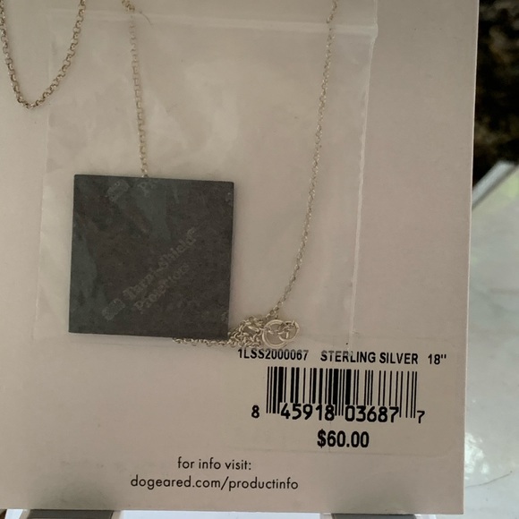 DOGEARED STERLING SILVER 18” LONG CHAIN “YOU ARE LOVED” NEW ON BOARD - Picture 7 of 9